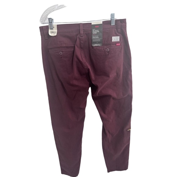 Levi's XX Chino Standard Tapered Burgandy Chino Pants Size 33 x 32 trendy comfy - Picture 5 of 12